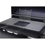 thumbnail of Barbecuetrolley HWC-F70, houtskool barbecue staander barbecue tuinbarbecue met dekselplateau, staal 103x93x70cm zwart