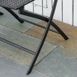 thumbnail of Merax Klappbare Rattan Gartenmöbel Set 3-tlg mit 2 Stühlen & Beistelltisch, wetterfeste Lounge, Outdoor Balkonmöbel Set für 2 Personen, Braun