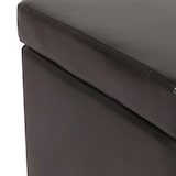 thumbnail of Poggiapiedi pouf contenitore sgabello elegante Onex pelle 44x44x45cm marrone