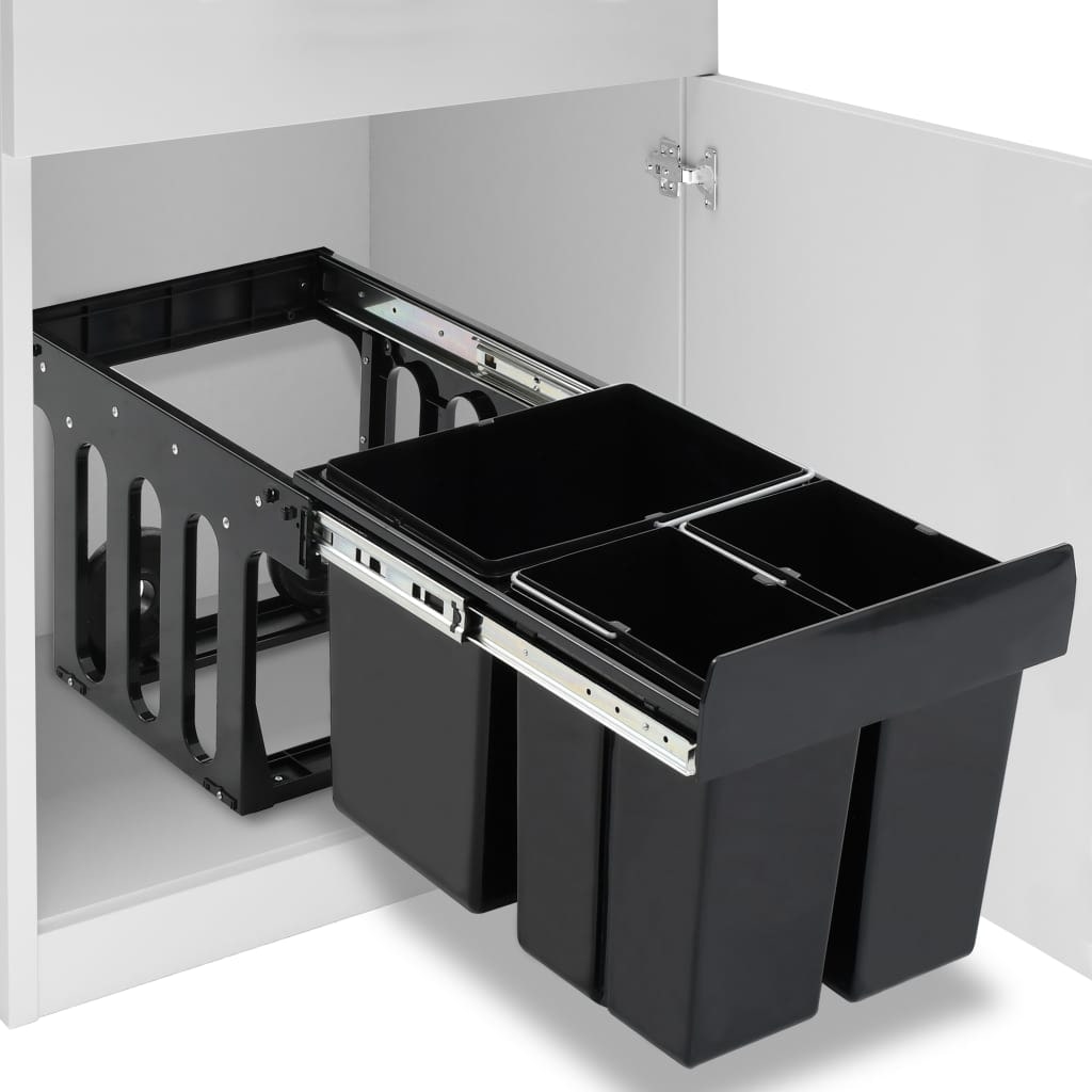 Poubelle Amovible De Cuisine Fermeture En Douceur 48 L