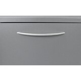 thumbnail of PROREGAL Abfallbehälter, verzinktem Stahleinsatz & Fußhebel, 120L, HxBxT 110x45x45cm, Brandschutzklasse A1, Dunkelgrau, Klappenaufkleber 4 Farben