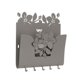 thumbnail of Porta-chaves de parede Romeo 28x5x24 cm em ferro pintado de barro - Design moderno e decorativo com fixação em parede - Fabricado na Itália