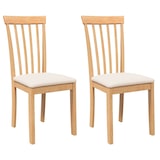 thumbnail of Chaises à manger coussins 2 pcs naturel bois massif caoutchouc Modèle Vega Master Vintage