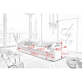 thumbnail of Sofá grande KAWOLA PALACE de 3 plazas con ajuste de profundidad de asiento en piel color coñac