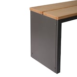 thumbnail of Parkbank, BxTxH: 200x30x40 cm, (D-Form) moonstone-grauSZAGATO Made in Germany Sitzbank Metall Umkleidebank Parkbank wetterfest Parkbänke