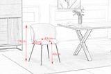 thumbnail of KAWOLA Stuhl LENA Esszimmerstuhl Cord braun