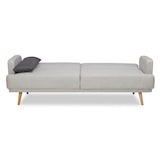 thumbnail of SalesFever 3-Sitzer Sofa mit Schlaffunktion | inkl. Zierkissen | Bezug Webstoff | Beine Pinienholz | B 214 x T 86 x H 83 cm | grau