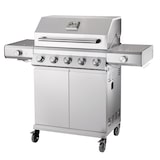 thumbnail of Tarrington House Gasbarbecue met 5+1+1 branders Glenwood, 138 x 57 x 121 cm, met plaat en wielen, roestvrij staal, zilver