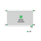 thumbnail of Belrad Universalheizkörper Kompakt Ventilheizkörper 6 Anschlüsse T33 900x500-1667W