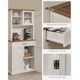 thumbnail of Helloshop26 - Buffet meuble de rangement avec lumières et chargeur placard de cuisine avec portes et tiroirs buffet meuble à café 12_0006414