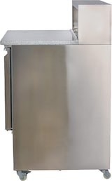 thumbnail of Romux® Saladette und Pizzatisch 2 Türen 90x70 cm für 5 GN 1/6 Behälter mit Marmorplatte und Stahlhaube | Kühltisch von Pizzen und Salaten