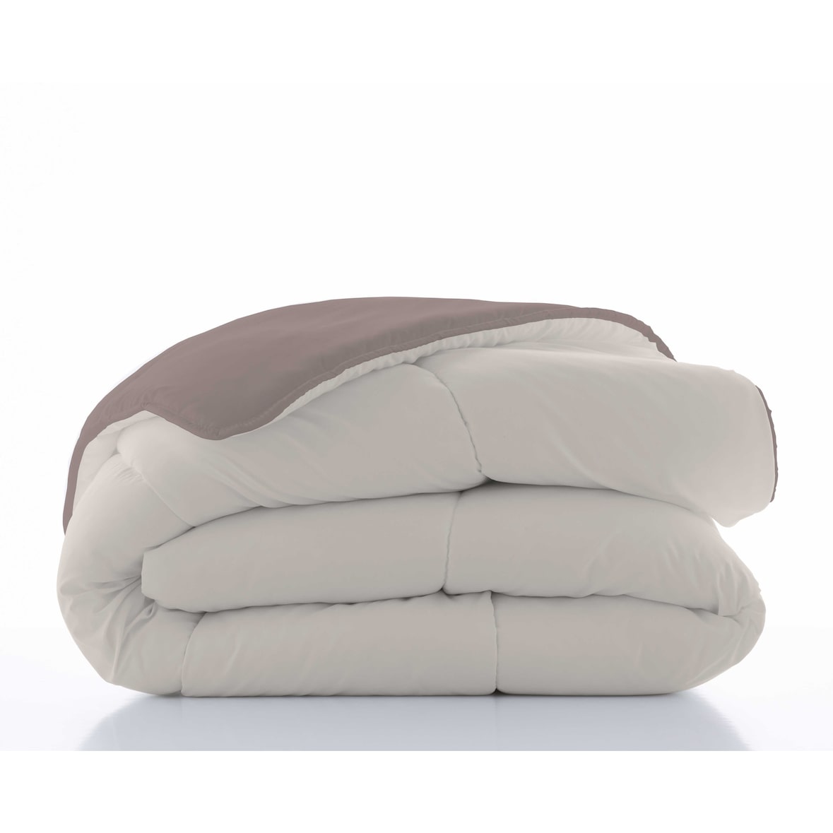 Edredón nórdico bicolor Topo/L.198 Piedra cama 90 poliéster fabricado en España 300 gramos Naturals