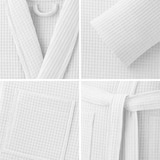 thumbnail of Bademantel inkl. Gürtel Weiss Größe XXL Waffelpiqué Kimono Style unisex