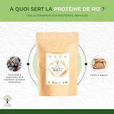 thumbnail of Protéine de Riz Bio - 80% de Protéines - Sport Musculation - Poudre de Riz Germé - Whey Végétale - Conditionné en France - Certifié Ecocert - 1,5 kg