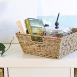 thumbnail of HMF Geschenkkorb leer, Aufbewahrungskorb geflochten aus Seegras, Rechteckig, 30 x 30 x 12 cm