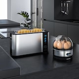 thumbnail of Arendo 2-teiliges Frühstücksset, 1000W Langschlitz Toaster für 2 Scheiben, Eierkocher SEVENCOOK, Silber