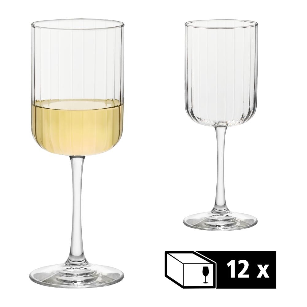 Libbey 12er Set Weinglas -LINEAR- 399 ml, Ø 8 cm, H: 21,5 cm