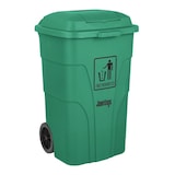thumbnail of Jantex afvalbak van 120 liter met voetpedaal, groen