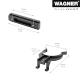 thumbnail of WAGNER Befestigungsclips 2tlg. Set - 45 x 55 mm - für Küchenfuß/Möbelfuß/Verstellfuß - Kunststoff, schwarz - 12041200