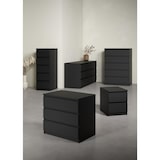 thumbnail of WellHome - Cómoda de Dormitorio con 3 Cajones en color Negro Mate 77 x 50 x 71 cm - Sil Black