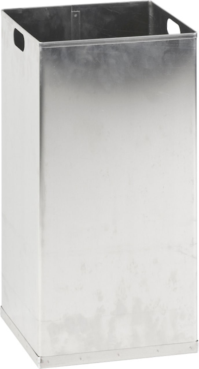 PROREGAL Feuerfester Aluminium Inneneinsatz für eckigen Abfallbehälter Haiti mit Swingdeckel | 110 LIter, HxBxT 70x34,5x34,5cm | Aluminium / Silber
