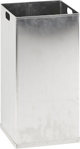thumbnail of PROREGAL Feuerfester Aluminium Inneneinsatz für eckigen Abfallbehälter Haiti mit Swingdeckel | 110 LIter, HxBxT 70x34,5x34,5cm | Aluminium / Silber