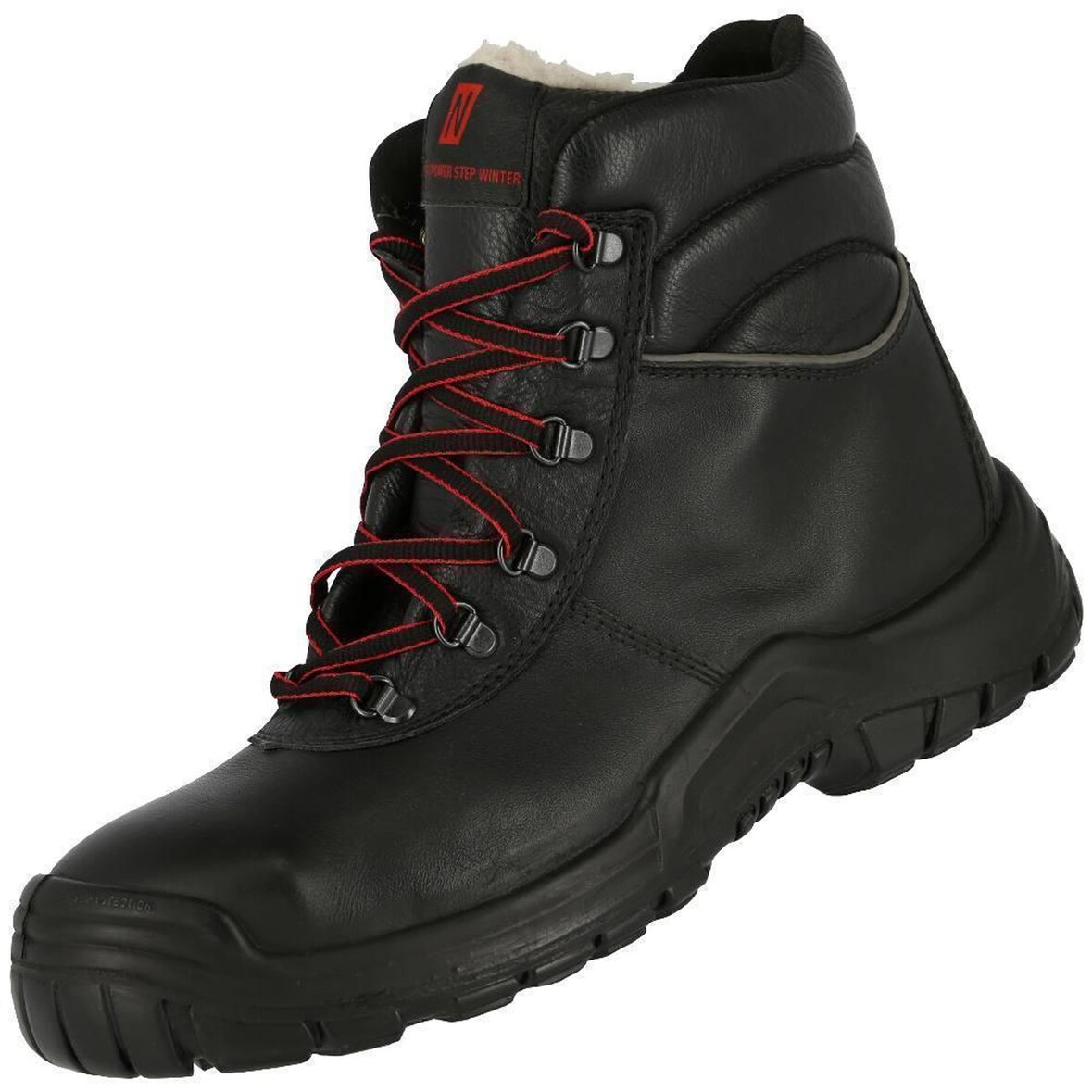 Nitras Power Step Mid + W Sicherheitswinterstiefel | Gr. 47 | Vollleder | schwarz