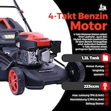 thumbnail of Rasenmäher Benzin mit Antrieb BR532 – 7,0PS (5,1kW), 53cm Schnittbreite, Mulchen, Schnitthöhenverstellung, Easy Clean Anschluss, 60L Korb