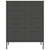 thumbnail of vidaXL Schubladenschrank Anthrazit 80x35x101,5 cm Stahl