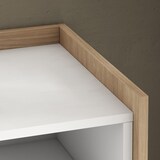 thumbnail of Sideboard, Highboard, 156x80x37 cm, 3 Türen, LED, Weiß und Eiche Soft
