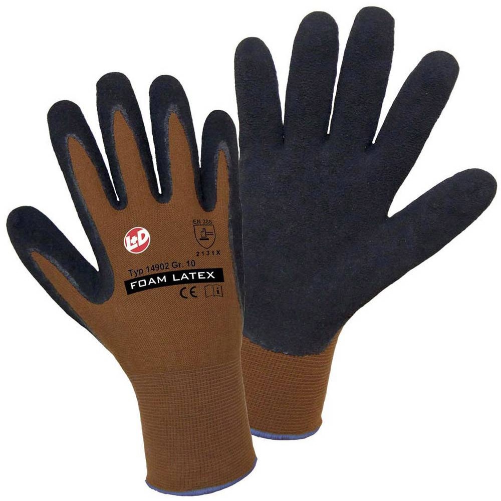 L+D worky Nylon Latex FOAM 14902-7 Nylon Arbeitshandschuh Größe (Handschuhe): 7, S EN 388:2016 CAT I