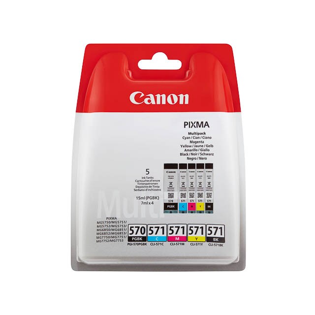 Tinten CANON CLI571 CANON MG5750 TINTE (5) CMYK+PGBK