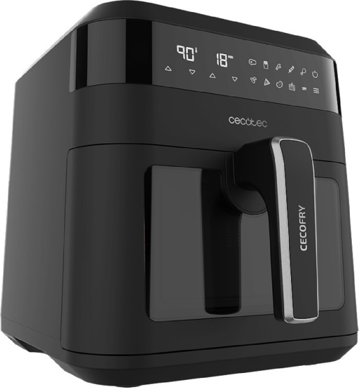 Cecotec Freidora sin Aceite 6 L de Aire Cecofry Experience Window 6000. 1300 W, Ventana, Negro