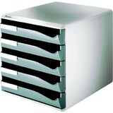 thumbnail of Bürobox Postset 5 Schubladen lichtgrau/d.grau Packung mit 4 Stück