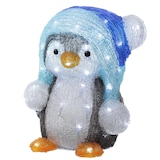 thumbnail of LED Pinguin mit Bommelmütze Acrylfigur Außen Weihnachtsdeko 33cm