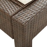 thumbnail of vidaXL 2-persoons ligstoel met kussen bruin poly rotan