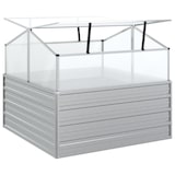 thumbnail of vidaXL Garten-Hochbeet mit Gewächshaus 100x100x85 cm Silber