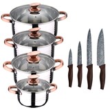 thumbnail of San Ignacio - 8-teiliges Kochgeschirr-Set, geeignet für Induktion, Altea, Edelstahl + Set mit 4 Küchenmessern aus Edelstahl, Daimiel