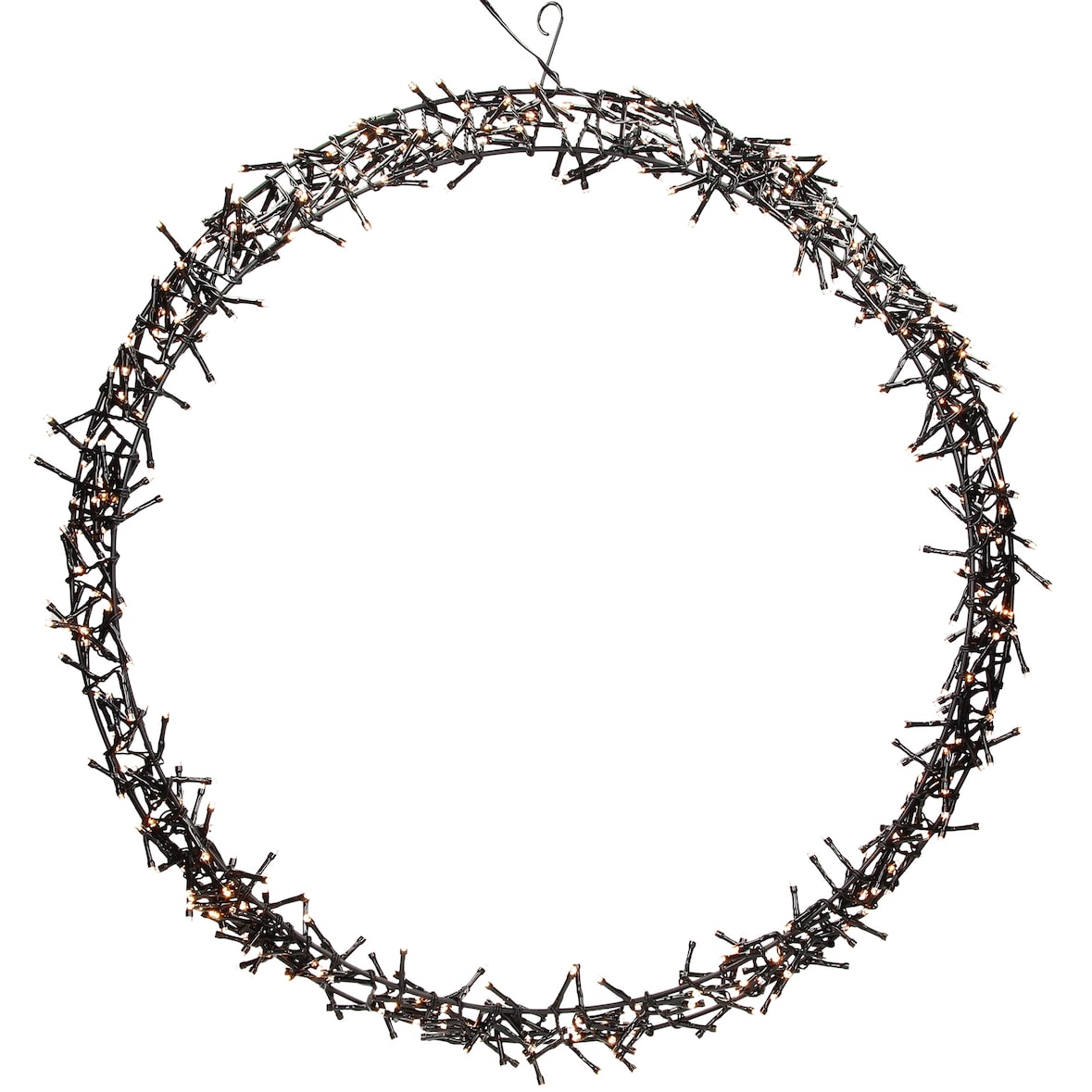 ECD Germany Lichterkranz Ø 58 cm 500 LEDs Warmweiß, IP44, beleuchteter Türkranz & Fensterkranz, Weihnachtsdeko Innen/Außen, Weihnachtsbeleuchtung