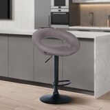 thumbnail of CHEFGASTRO 2er Set Barhocker IGUAZU Stoff Schwarz HxBxT 77x52x47cm Stoff Grau Barstuhl