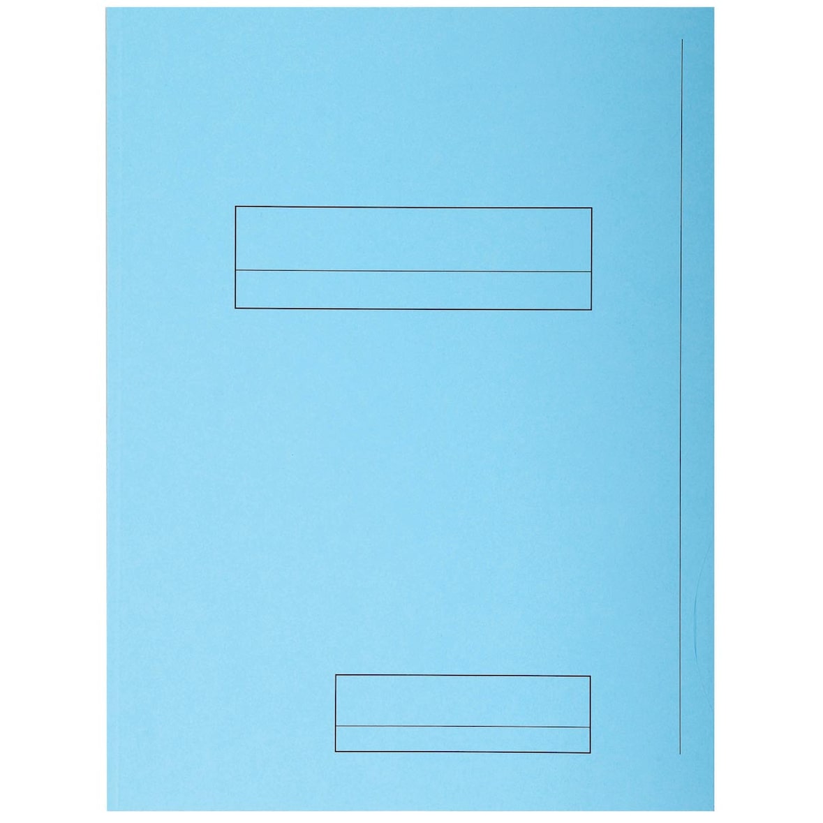 EXACOMPTA Paquet de 50 chemises pré-imprimés 2 rabats SUPER 250 en carte 210 grammes coloris Bleu clair