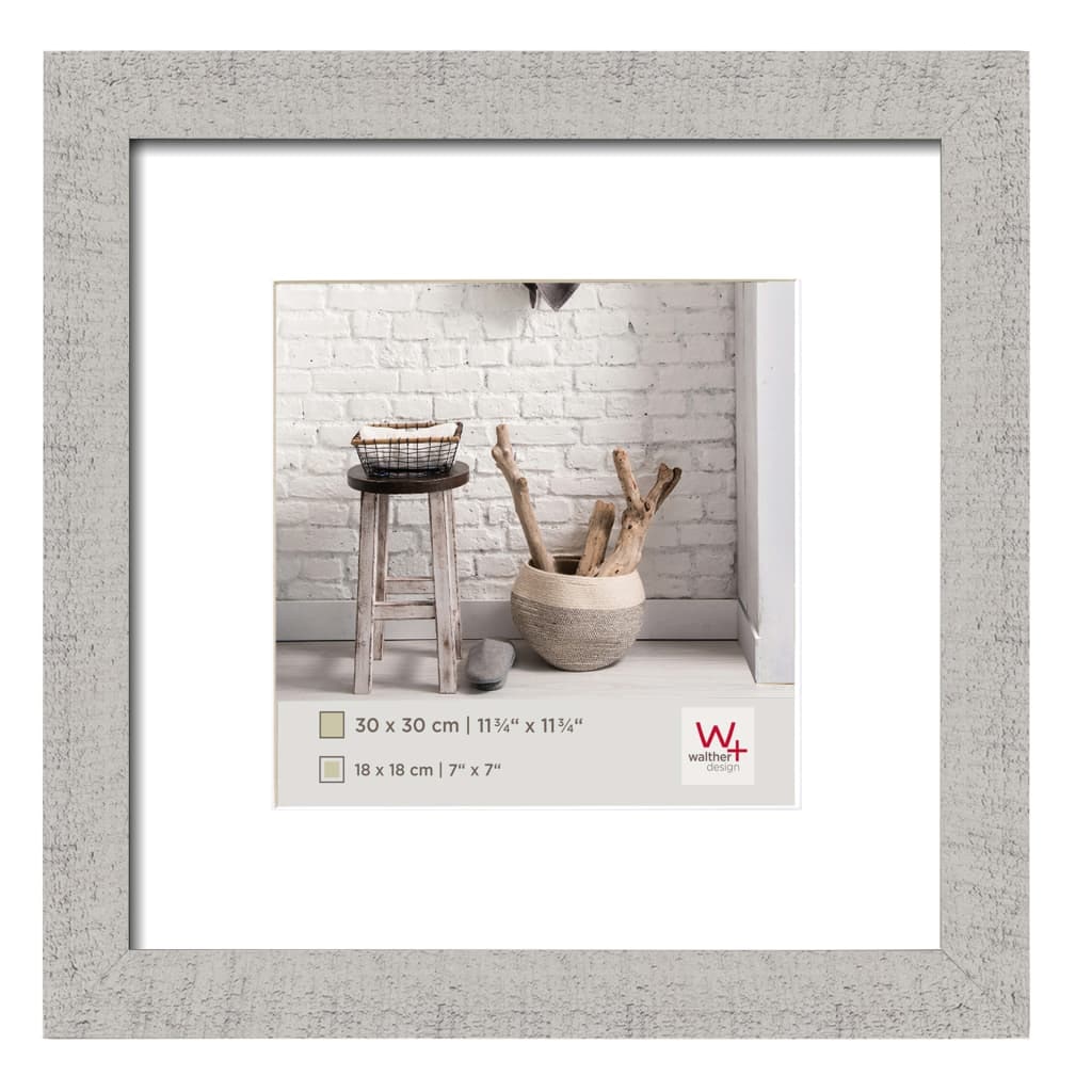 Home Cornice in legno 30x30 cm GRIGIO CHIARO