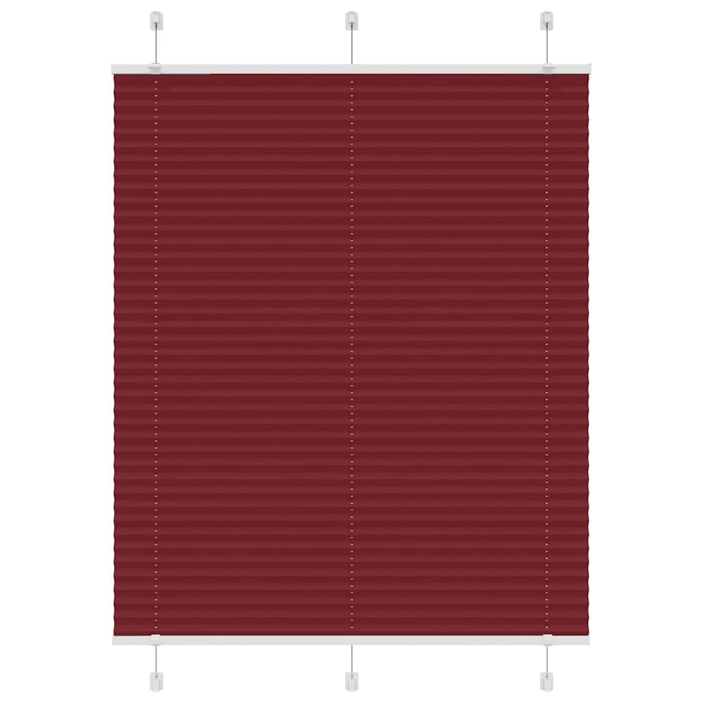vidaXL Plissee Bordeauxrot 105x150 cm Stoffbreite 104,4 cm Polyester