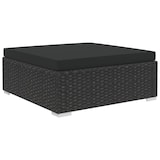 thumbnail of 8-tlg. Garten-Lounge-Set mit Auflagen Poly Rattan Schwarz