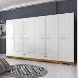 thumbnail of Armario F4-524 nogal blanco 80x190x45 cm