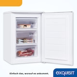 thumbnail of Exquisit Gefrierschrank GS81-040D weiss | Nutzinhalt: 87 L | Standgerät