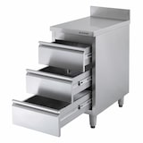 thumbnail of GastroHero Edelstahl-Schubladenschrank BASIC 3er Einheit 600 mit Aufkantung