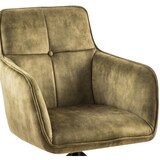 thumbnail of Esszimmerstuhl Armlehnenstuhl mit Absteppungen olivgrün schwarz MALAGA (4er Set)