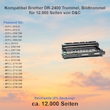 thumbnail of Kompatibel Brother DR-2400 Trommel, Bildtrommel für 12.000 Seiten von D&C