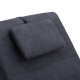 thumbnail of vidaXL Massage Chaiselongue mit Kissen Grau Wildleder-Optik
